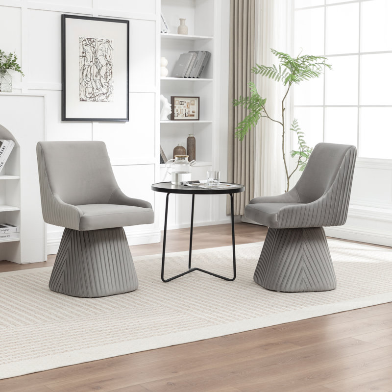 Euclid Modern Velvet Dining Chair, Gray