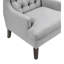 Fauteuil d'appoint de salon avec revêtement gris et siège rembourré en mousse - tissu texturé contreplaqué-678253531