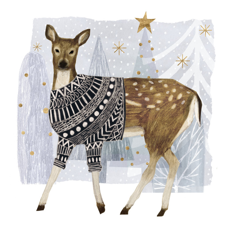 Cozy Woodland Animal III, 51cm H x 51cm W