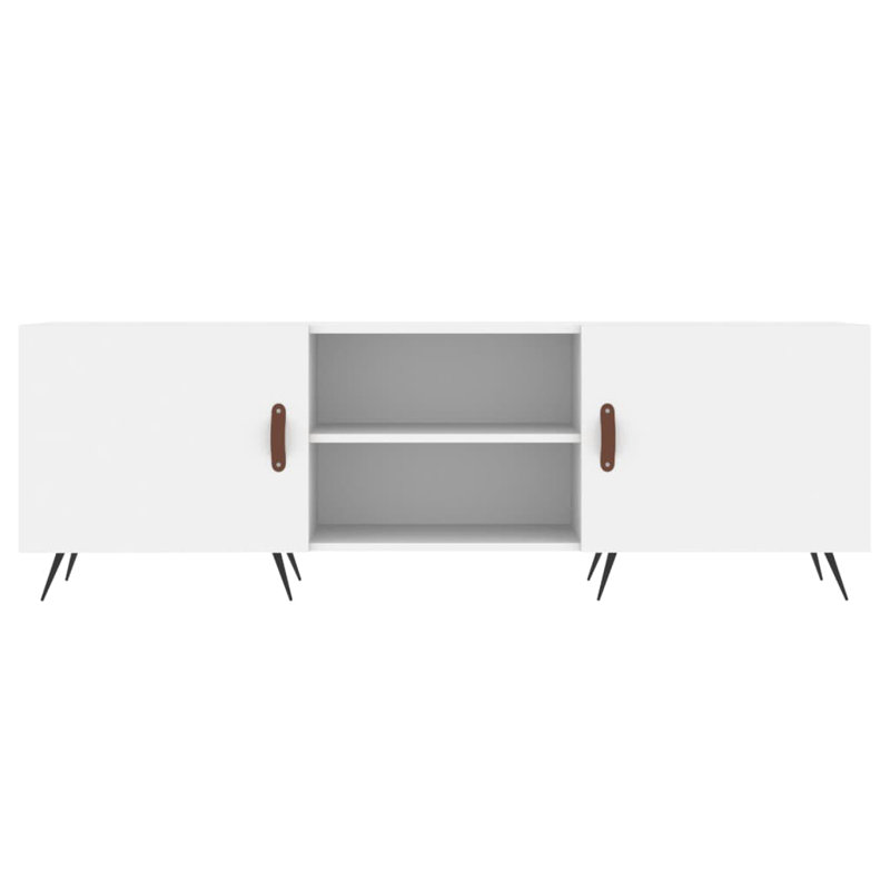 vidaXL TV Cabinet TV Unit Sideboard Media Unit Side Cabinet Engineered Wood, White