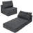 Boneless Folding Sofa Bed, 3-in-1 Convertible Corduroy Sleeper Sofa-979958128-979958123-977494948