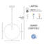 Luminaire suspendu sphère 1 lumière Kimbrielle-435080893