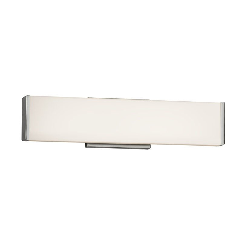 Barre d'éclairage de salle de bain 1 lumière Carlotte, Nickel brossé