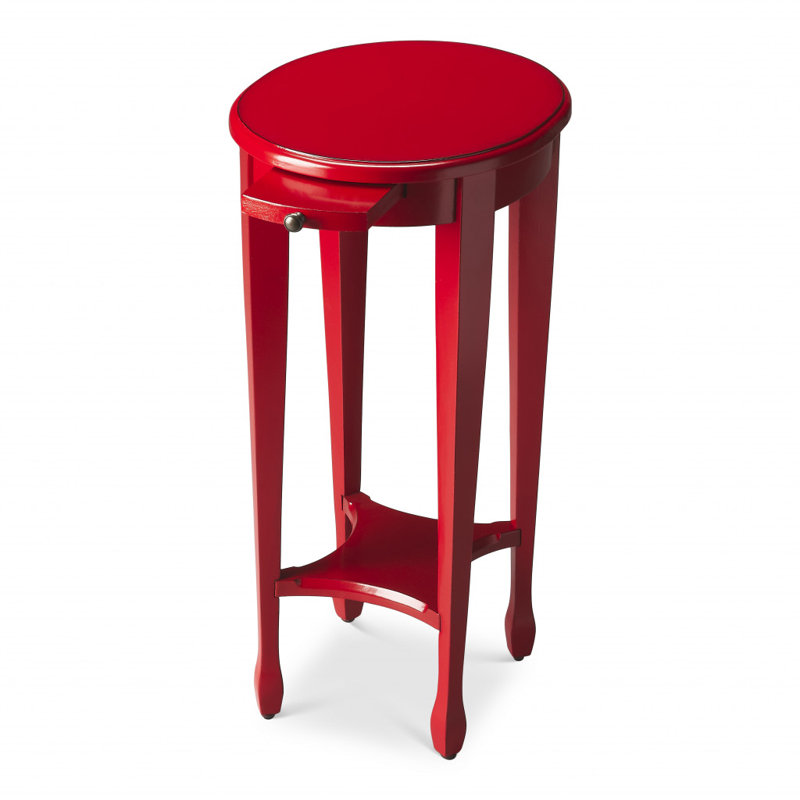 Table de bout avec rangement Alcide, Rouge