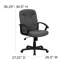 Mid-Back Fabric Executive Swivel Office Chair with Nylon Arms-2086739753