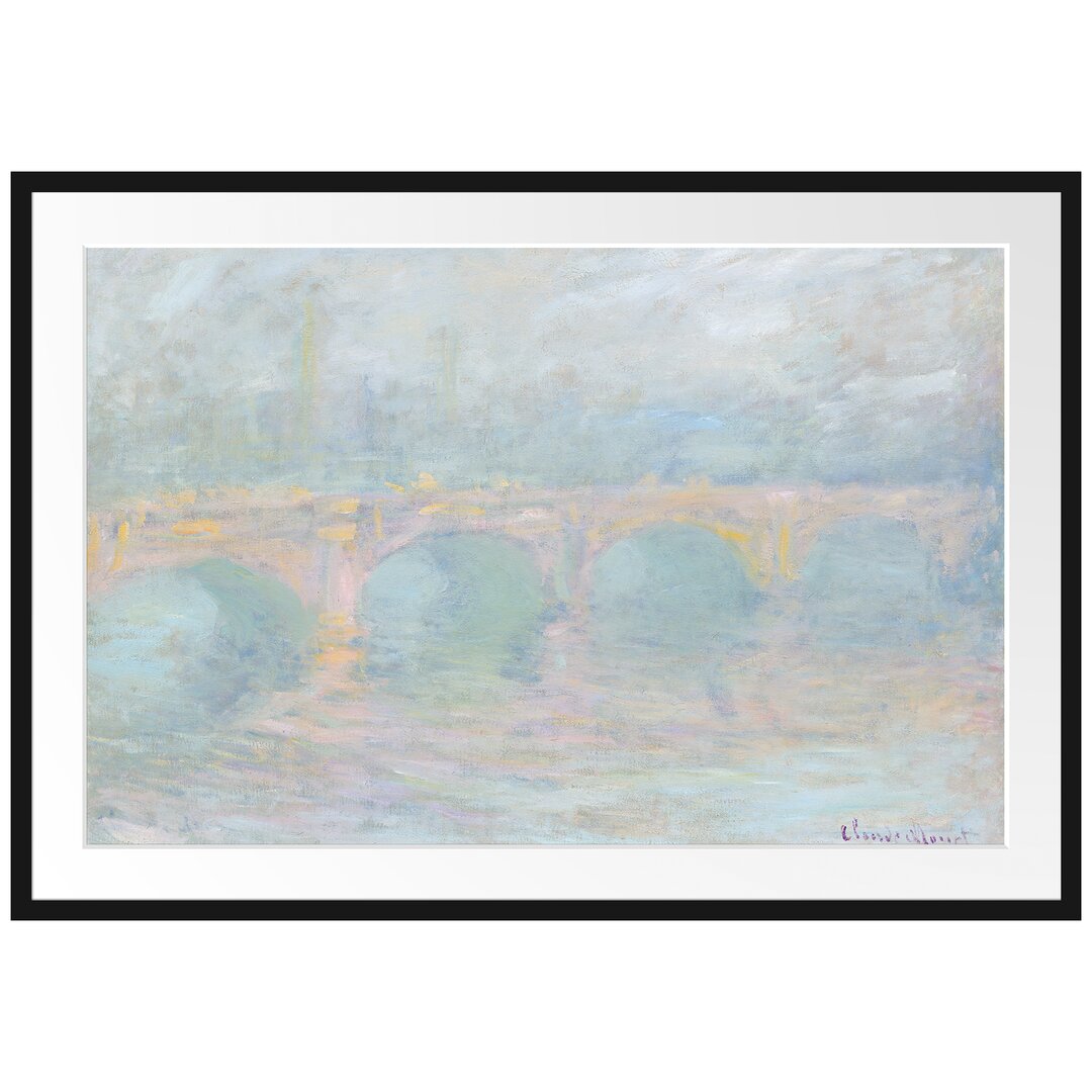 Gerahmter Kunstdruck Waterloo Bridge von Claude Monet