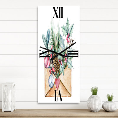 Merry Christmas Greeting Card - Traditional Wall Clock