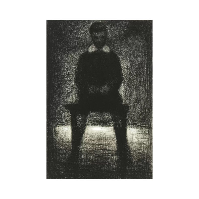 Maurice Appert (Garconnet Assis) 1884 by Georges Seurat - Wrapped Canvas Painting, 66.04 cm H x 45.72 cm W