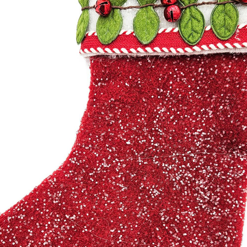 Ensemble d'ornement de Noël glacé 12 pièces 8 po x 6,5 po rouge / vert