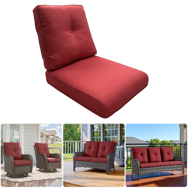 Coussin de siège / dossier d'extérieur Schutt, Rouge