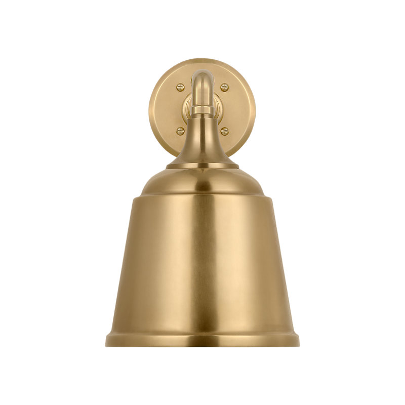 Thomas O'Brien 1 - Light Outdoor Barn Light, Hand-Rubbed Antique Brass, Hand-Rubbed Antique Brass, 13.25" H x 8" W x 14.25" D