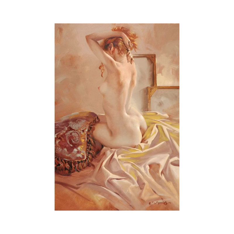 Nude by Maher Morcos - Wrapped Canvas Painting, 152.5 cm H x 101.5 cm W