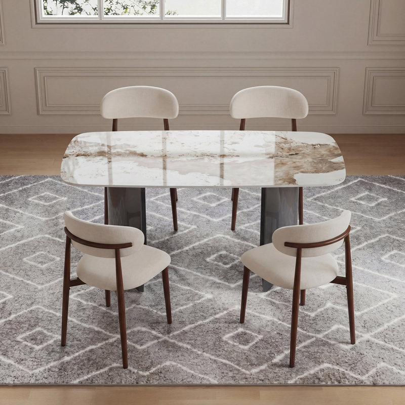 Table de salle à manger Wakenda, Gris, L 31,5 po x L 55,1 po