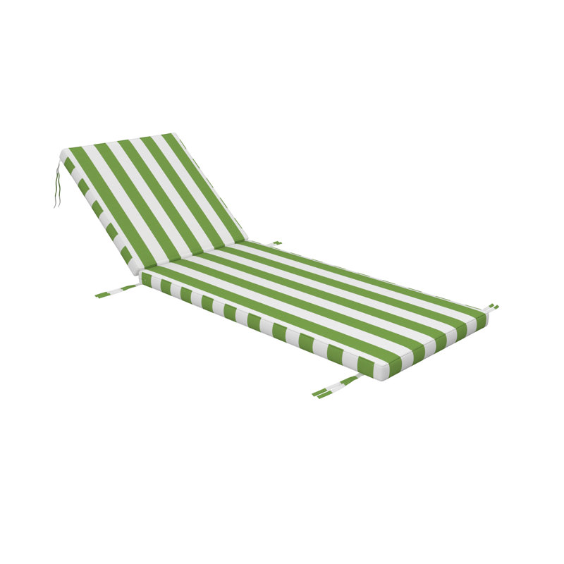Outdoor Chaise Cushion With Sunbrella Fabric, 26" W x 80" D, Sunbrella® Refuge Garden