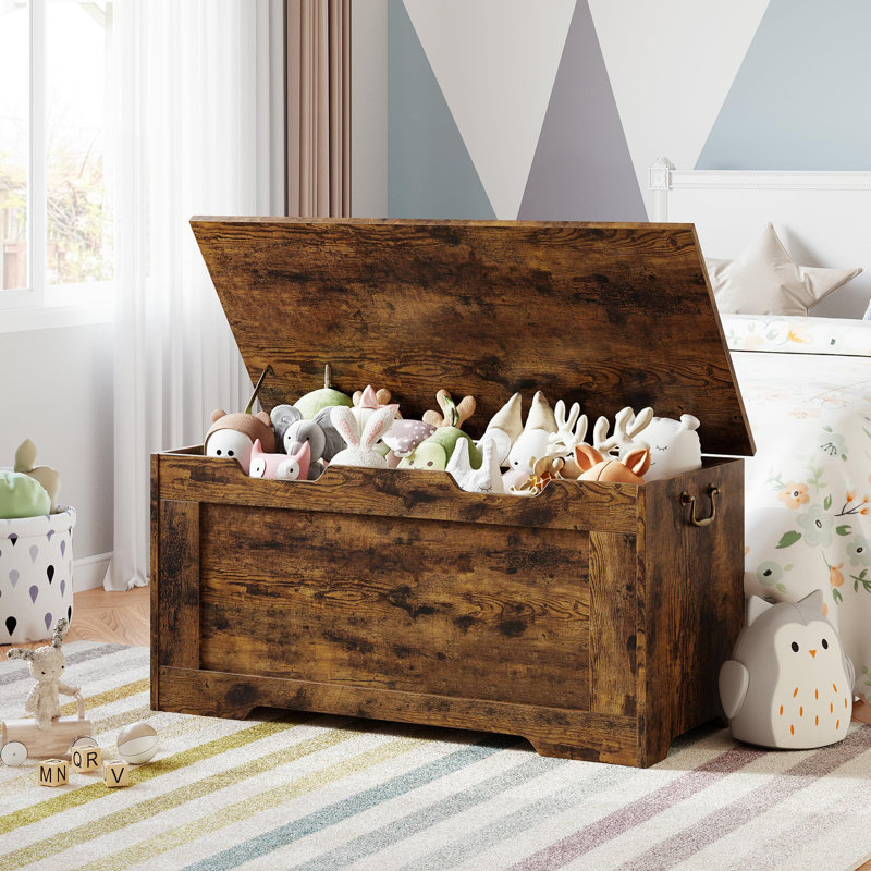 Banc de rangement en bois manufacturé Arelle
