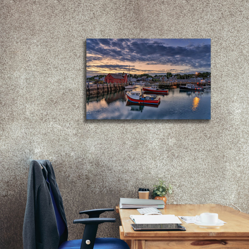 «Dawn In The Harbor» par Rick Berk, art mural sur toile