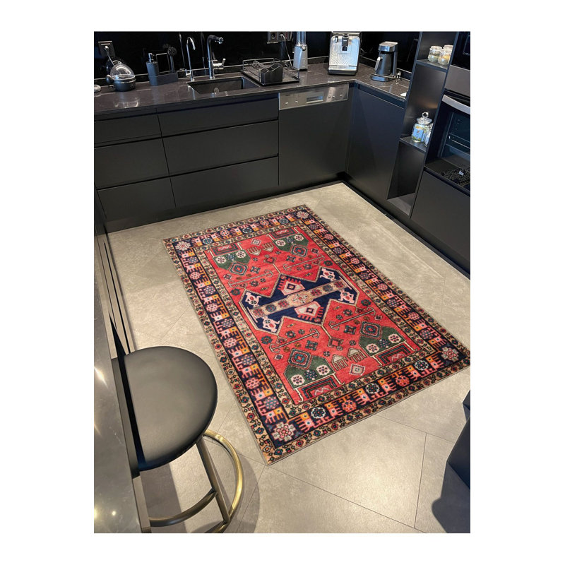 Tapis lavable en machine Cross Cross, Tapis de couloir 4 pi 11 po x 9 pi 10 po
