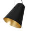 Ensemble de suspension lumineuse miniature à 1 lumière avec cloche noire et dorée pour intérieur sec