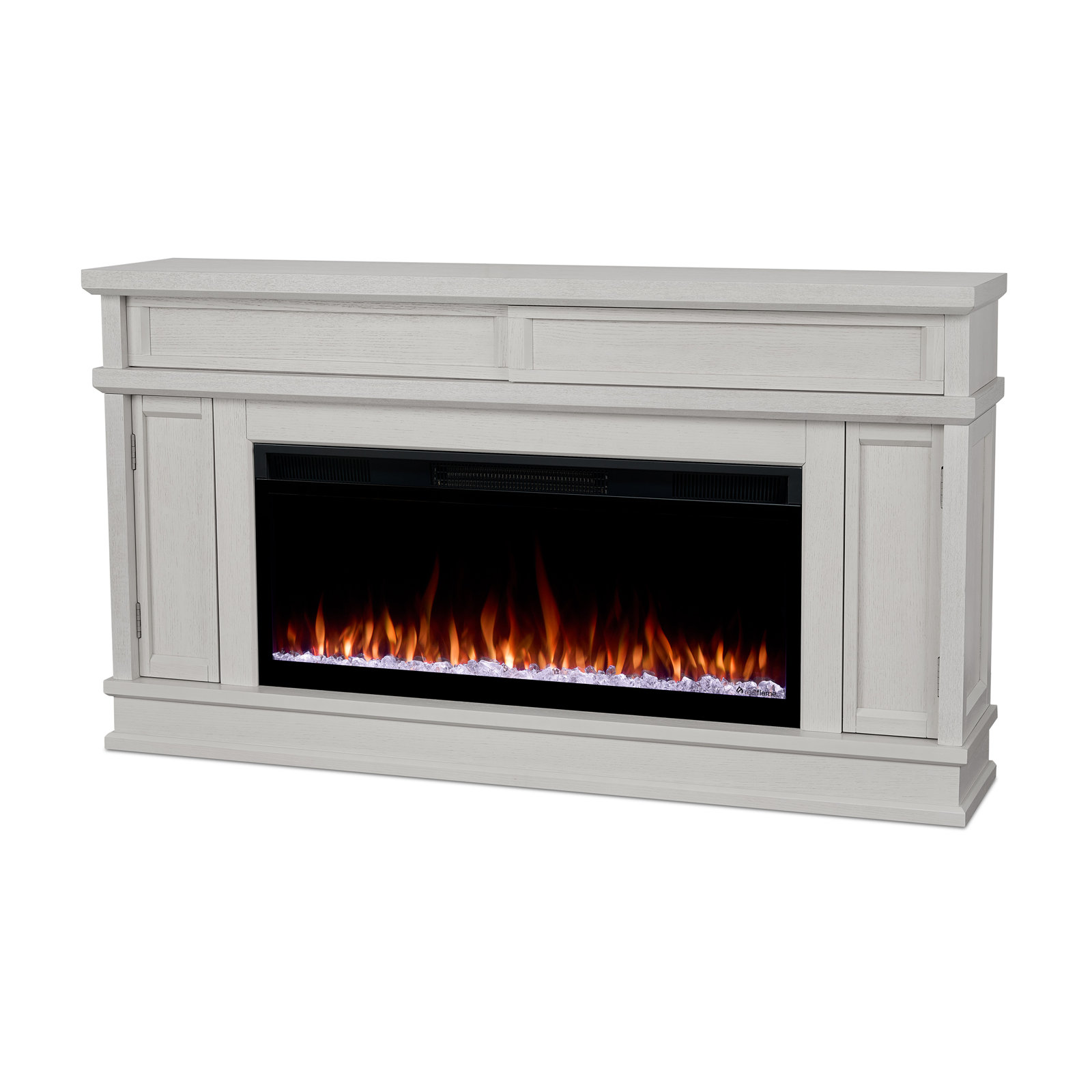 Torrey Landscape Electric Fireplace TV Stand, Bone, Smart