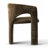 Modern Chenille Upholstered Dining Chair With Arm-377680030