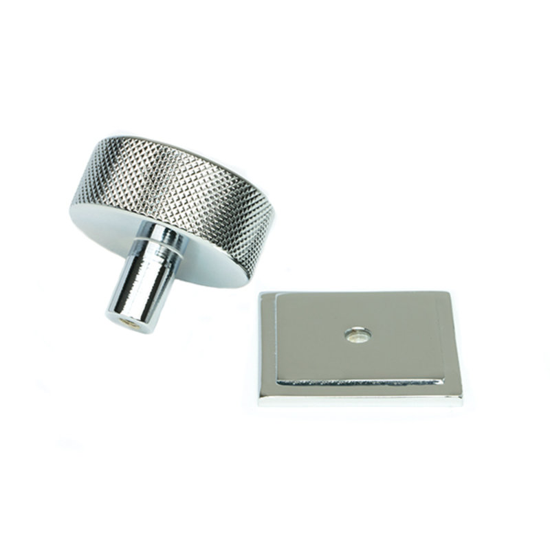 38mm Square Knob, Polished Chrome