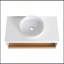 Meuble-lavabo flottant mural de 36 pouces avec lavabo vasque blanc brillant, rangement ouvert et conception durable et résistante à l'humidité pour les salles de bain modernes-1327074982