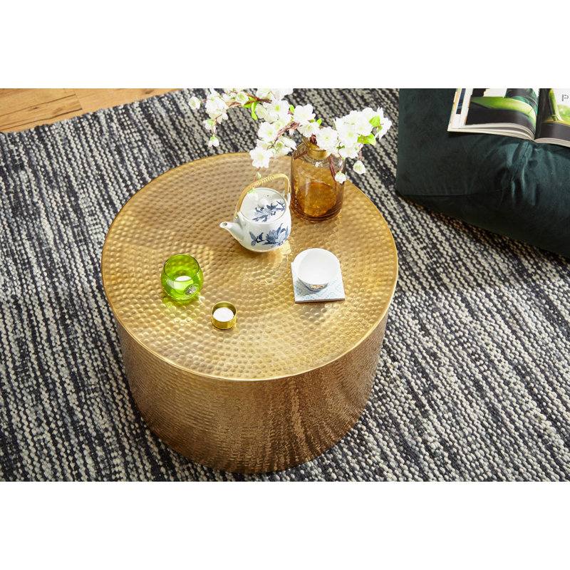 Cajigas Solid Coffee Table, Gold