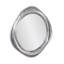 Martine Abstract Cast Iron Mirror in Silver