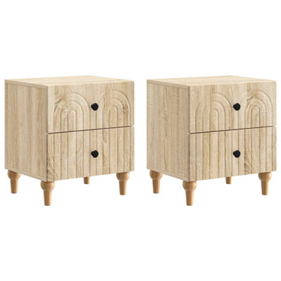 43cm W Manufactured Wood Bedside Table