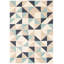 Ensemble de tapis à motif géométrique bleu marine / beige Praneeth-414543404