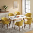 Kanalu Upholstered Wingback Side Chair with Solid Wood Legs