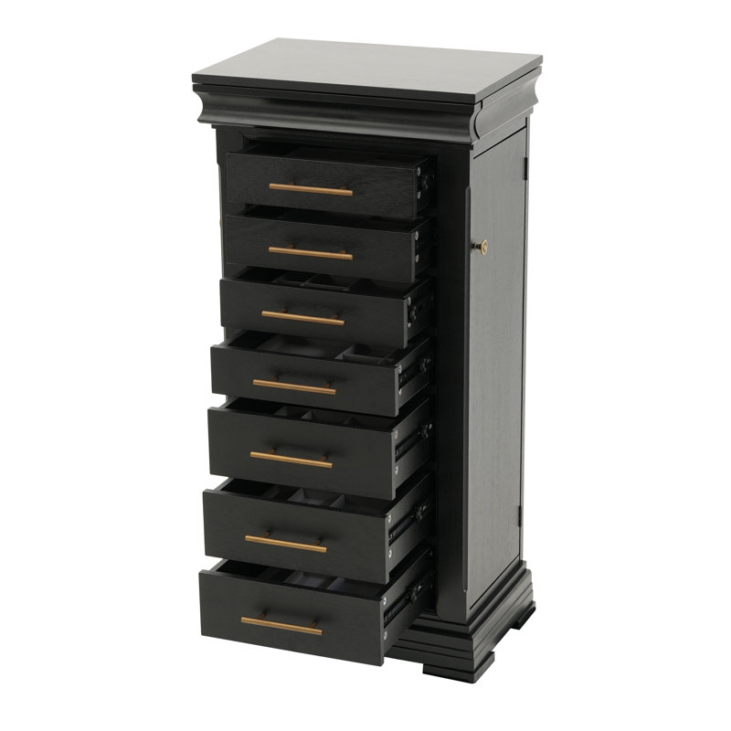 Armoire pour bijoux Onyx Vintage, Noir