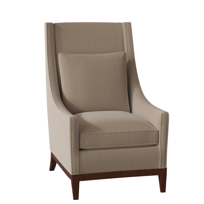 Eastside Wingback Chair, Burnished Brown, Wetherspoon Red/Blue