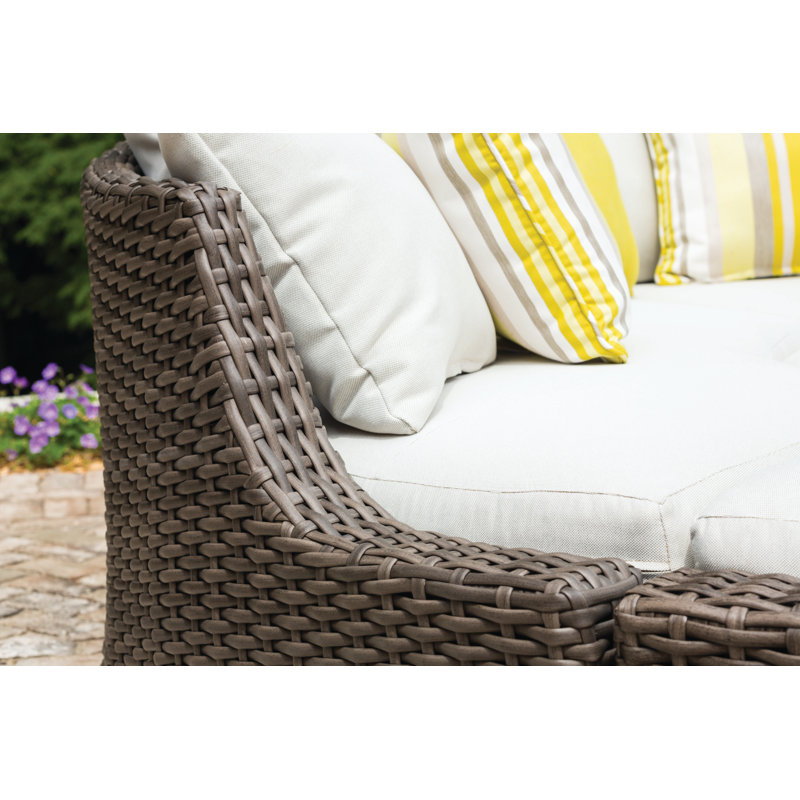 Largo Outdoor 3 - Seat Patio Sectional, Woodgrain Ash