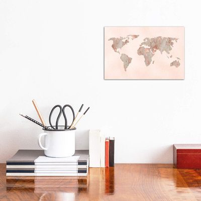 " World Map Rose Gold " by Nature Magick