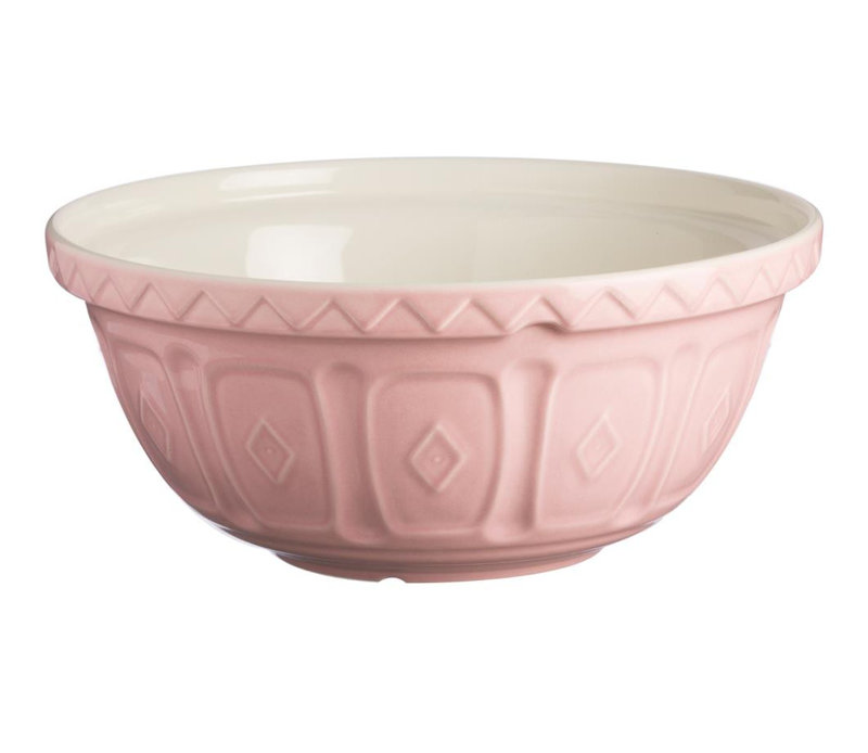 Blush Ceramic Geometric Textured Mixing Bowl