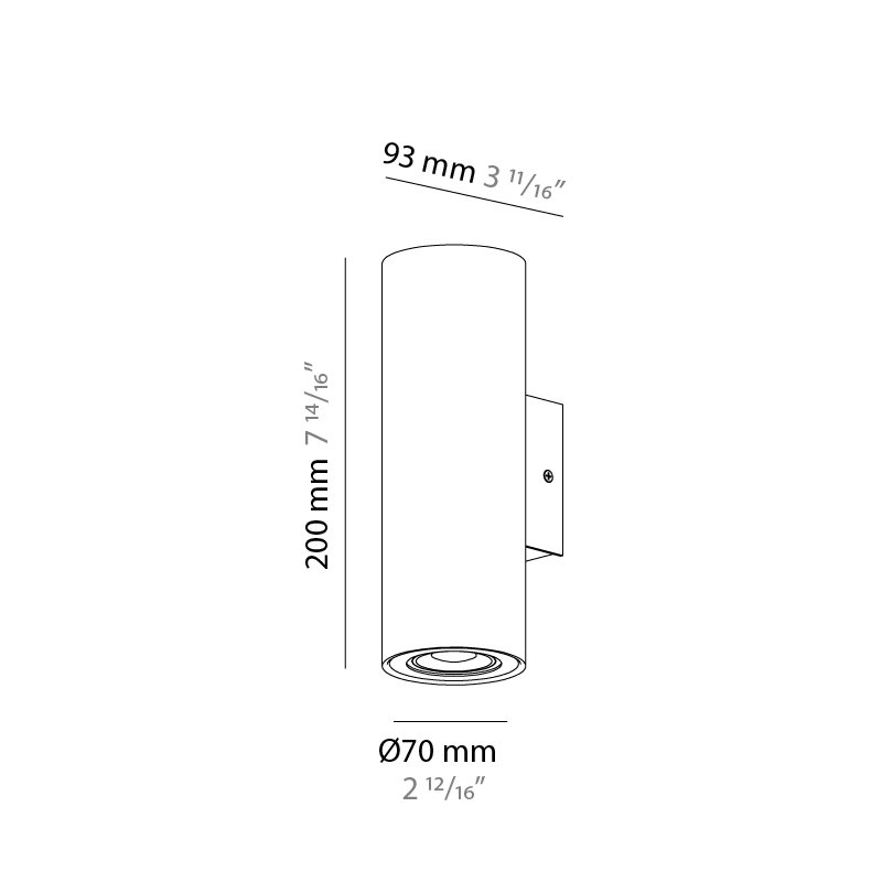 Kronn 2-Light Dimmable Flush Mounted Sconce, White