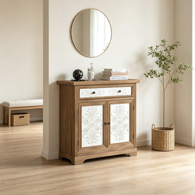 Bozidar 34.65" 2-door Solid Wood Sideboard for Small Space
