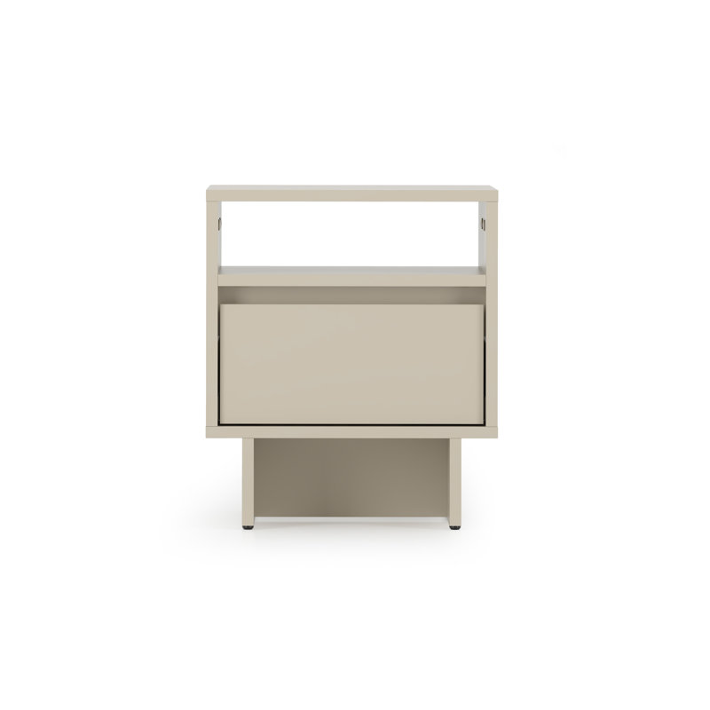 40 cm W Laminate Bedside Table, Cashmere