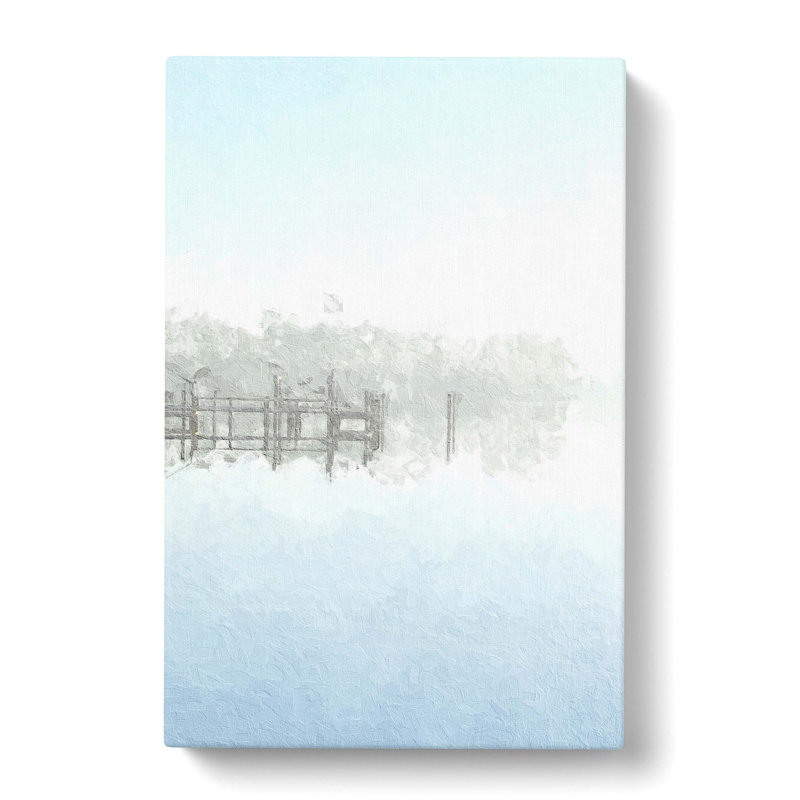 Trees Reflecting In A Lake In North Carolina - Wrapped Canvas Painting, 50cm H x 35cm W x 3cm D