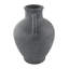 Ceramic Whitewashed Textured Amphora Decorative Vase with 2 Handles