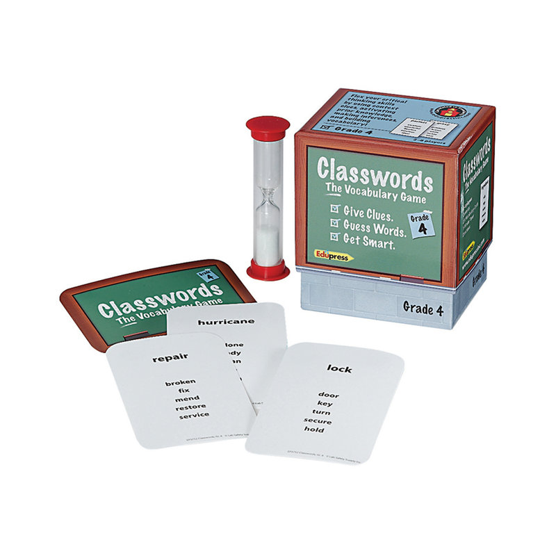 4 cartes flash classwords vocabulaire grade