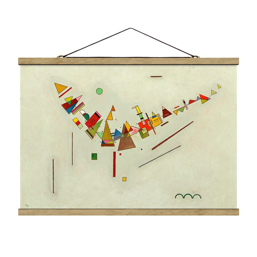 Stoffbild Mit Posterleisten - Wassily Kandinsky - Winkelschwung - Querformat 2:3