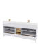 Meuble-lavabo double 72 po avec plateau en quartz blanc Rooh-101808801-101808803