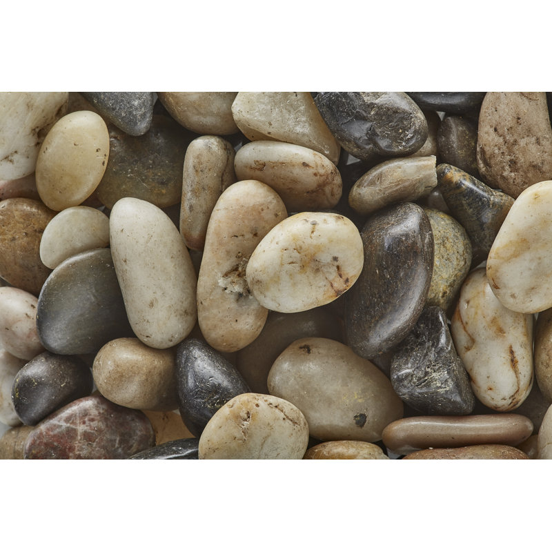 Pebbles poli, Brun foncé / beige / blanc cassé
