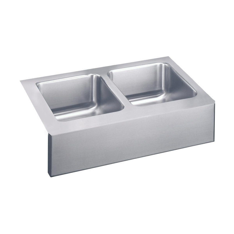 Lustertone 33" L x 20.5" W Double Basin Farmhouse Kitchen Sink