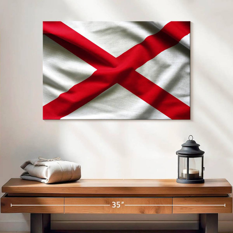 Borges Wavy Alabama Flag, 16" H x 24" W