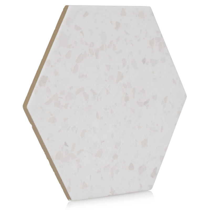 Carreau de mur et de sol en porcelaine aspect pierre 10 po x 8 po Sparkle, Blanc