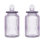 10 Strawberry Street Textured Glass Flower  Canister, Ribbed Round, Lavender, Set Of 2