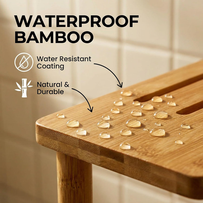 Support de douche en bambou à 3 niveaux, organisateur de douche debout avec pieds antidérapants, tablette de douche imperméable et durable, rangement compact pour la cuisine ou le salon